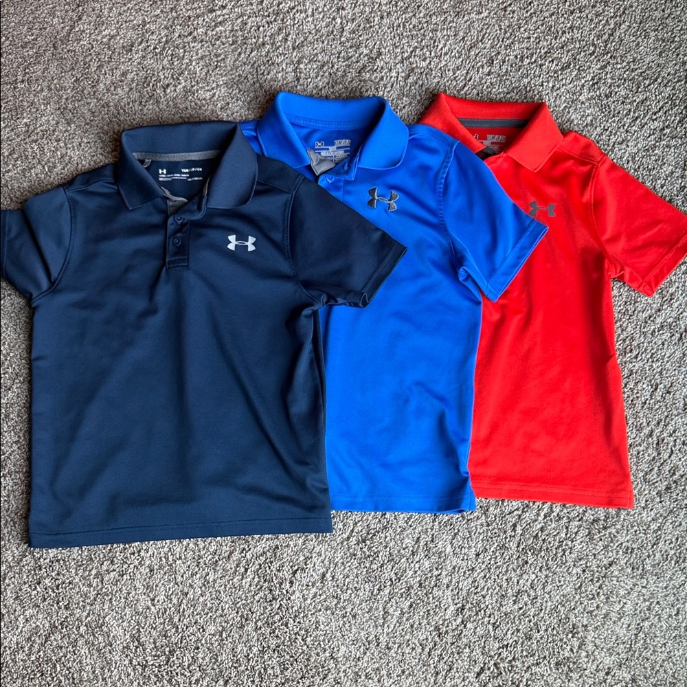 Under Armour Boys' Polo Shirt - Navy, Royal Blue, Orange